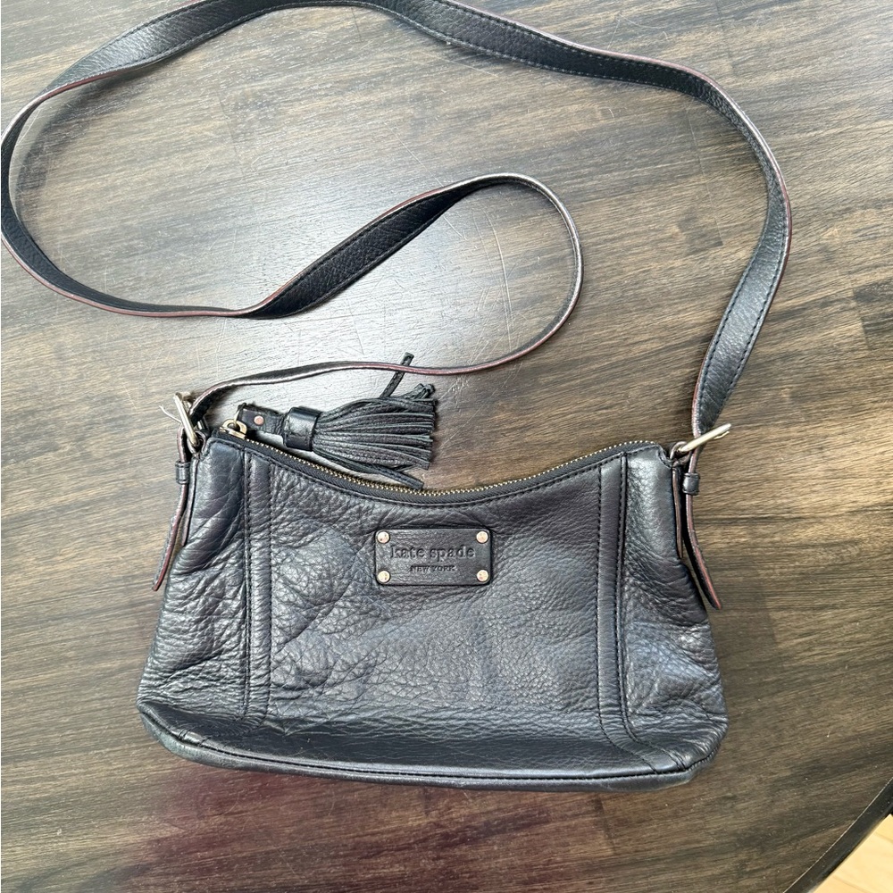Kate Spade Black Leather Shoulder Bag